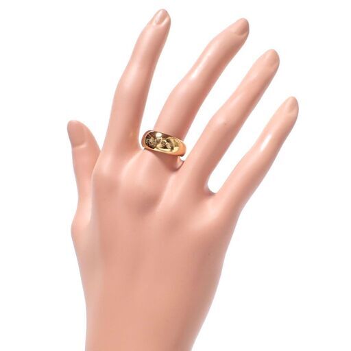 E425 K24 ゴールド 純金 シンプル かまぼこ リング 10.7g 13号