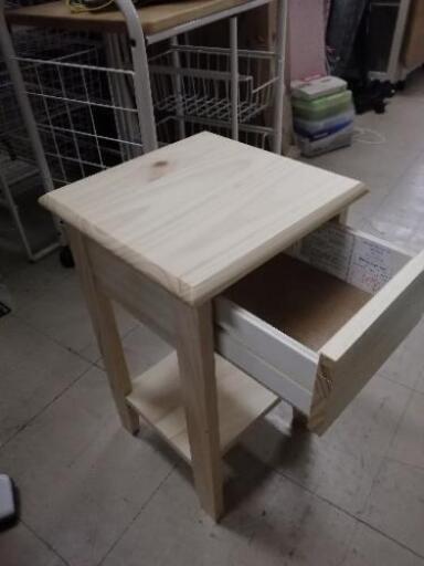 【美品】ニトリ　サイドテーブル　ルカ　木目