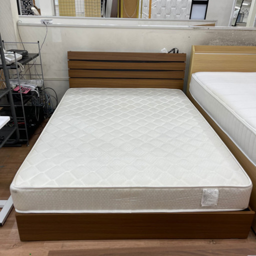 ?ラインのお友達追加で3%OFF?新品収納付きダブルサイズベッド マットレス付き ?サコダで購入? ?自社配送時?代引き可?(現金、ク