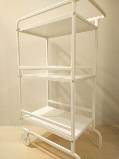 3/15まで受付☆ 3/20まで受け渡し☆IKEA キッチンワゴン・カート 片側タイヤ 美品