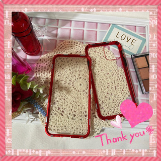 💠値下げ・箱なし💠新品・未使用★ｉＰｈｏｎ１２マグネットフレームケース／レッドの画像