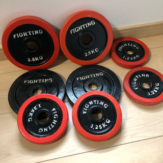 ファイティングロードダンベルバーベルプレート計15kg