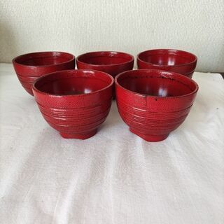 木製のお椀　5個セット