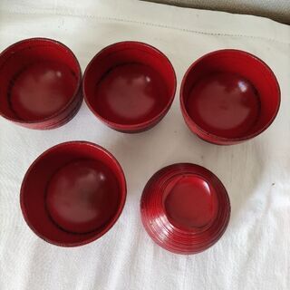 木製のお椀　5個セットの画像