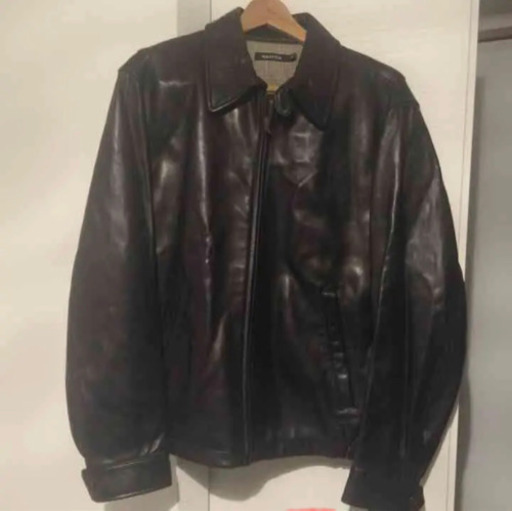 ノーティカ NAUTICA レザージャケット ブルゾン アウター 黒 Mサイズ