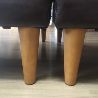 【値下げ】【中古品】合皮製ソファ 3点セットの画像