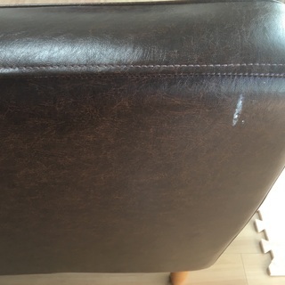 【値下げ】【中古品】合皮製ソファ 3点セットの画像
