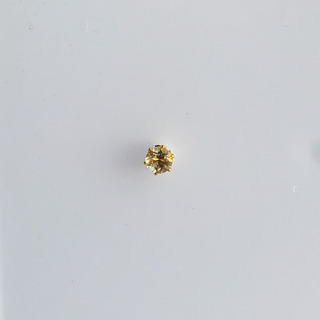 片耳スタッドピアス シトリン 3mm サージカルステンレス316L(ゴールド)の画像