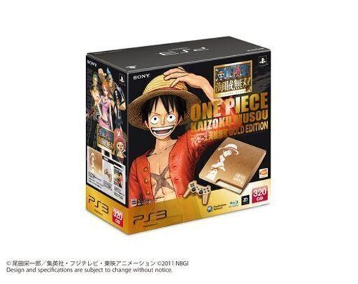 新品 PS3 本体 プレイステーション3 ワンピース 海賊無双 GOLD EDITION ソフト無し