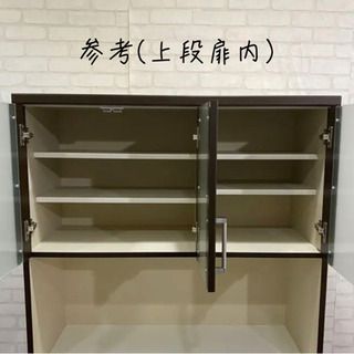 【引渡日3/18〜20要調整】美品★ニトリ 食器棚 キッチンボード レンジ台の画像