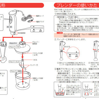 【値下げ】【断捨離】チョッパー付きハンディーブレンダー　「ツイン...