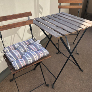 お取引決定(3/19まで) IKEA テルノー　テーブル&チェア2脚