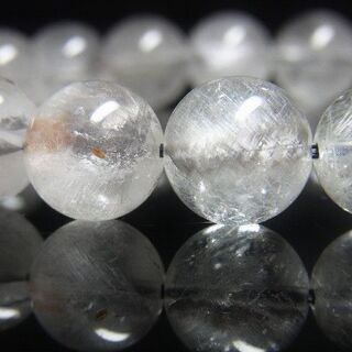 現品一点物 プラチナルチル ブレスレット 白金水晶 数珠 １２ミリ ５０ｇ Ｐｒ５４の画像