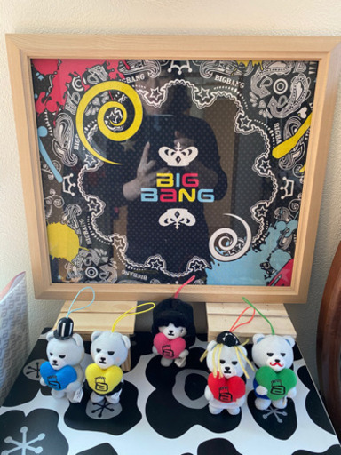 値下げ　BIGBANG額縁入りバンダナ　おまけ付き