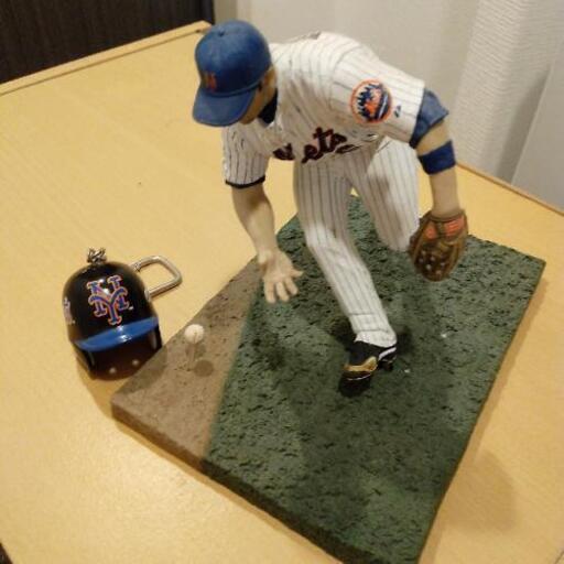 MLB ニューヨークメッツ デビッドライト フィギュア ヘルメットキーホルダー