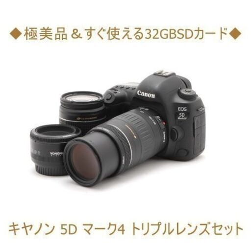 ☆極上美品＆すぐ使えるSDカード☆キヤノン EOS 5D Mark4 トリプル