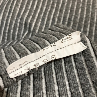 IKEA❤️マルチカバー ソファカバー 一枚布 グレー布 ボーダーの画像