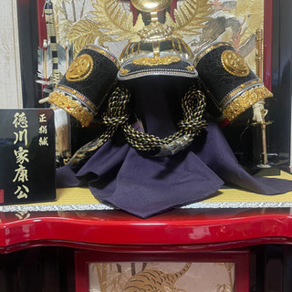 ５月人形　兜　徳川家康公　旭翠作　正絹織