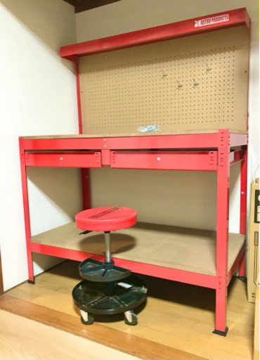 アストロプロダクツ 作業台&作業チェアセット ライトワークベンチ