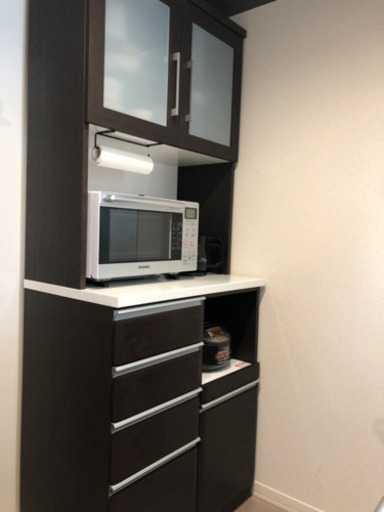 キッチンボード　こげ茶色　ニトリ