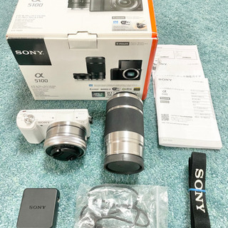 SONY ソニー α5100 ミラーレス一眼 ダブルズームレンズキット ホワイト