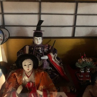 コンパクトな雛飾り　おひなさまの画像