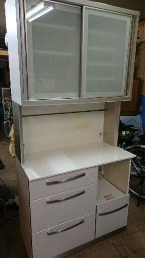 キッチンボード 収納抜群!! コンセント3個　ブルモーション　USED品　綾野製作所 食器棚