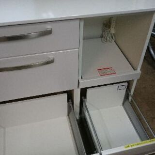 キッチンボード 収納抜群!! コンセント3個　ブルモーション　USED品　綾野製作所 食器棚