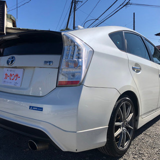 車検令和3年12月まで　H22年式 トヨタ　プリウス　S 車高調　ローダウン　社外アルミ　ワンセグ　機関良好　修復歴なし　乗って帰れる♪ 支払総額29.8万円★の画像