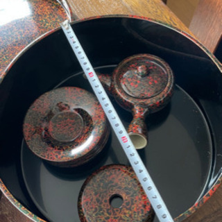 津軽塗り お茶セットの画像