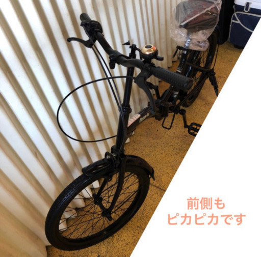 ほぼ未使用 折りたたみ 自転車 6変速 黒色 商品no.149