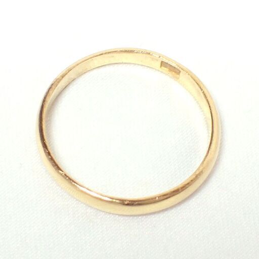 E428 K24 純金 ゴールド 指輪 リング シンプル 甲丸 15.5号 2.8g