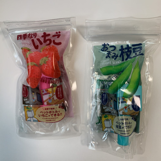 お話し中ペットボトル栽培キット　いちご　　枝豆