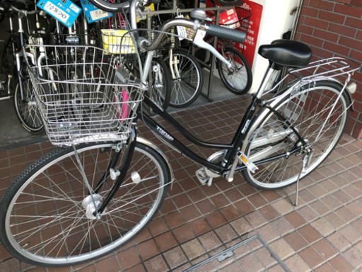 27インチ　maruishi　内装３段変速　ledオートライト　さびにくいステンレスかご付き　ブラック