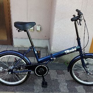 美品☆TRmini 20吋折り畳み自転車 シングル/ブルー