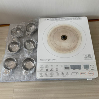 クイーンクック24ピース/インダクションレンジ/フードプロセッサ Amway 1部新品未使用クイーンクック24ピースセット＋インダクションレンジ