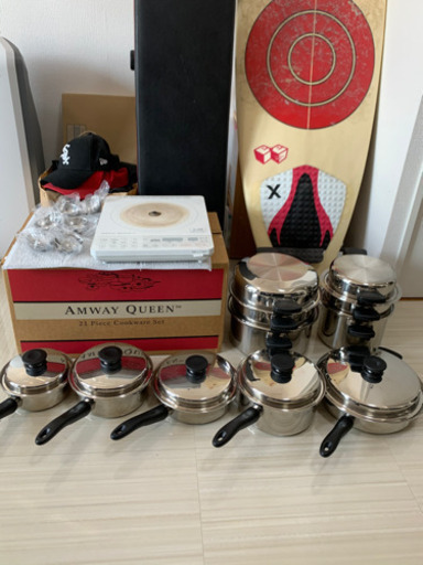 Amway 1部新品未使用クイーンクック24ピースセット＋インダクションレンジ