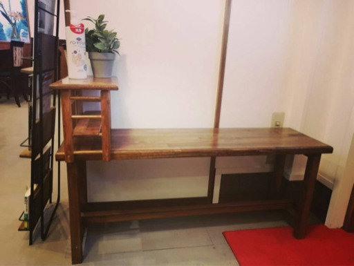 テーブル付きベンチ