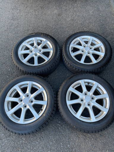 ダイハツ純正 ブリジストンブリザックVRX付き 18年製造 155/65R14 バリ溝 