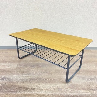 【中古良品】センターテーブル 応接テーブル アイアン 木製 スイ...