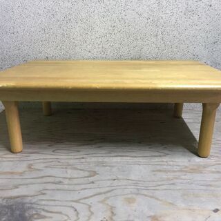 木製 座卓 ちゃぶ台 ローテーブル 脚折りたたみ可 幅90cm×...