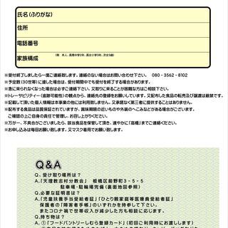 無料食料配会　「子育て応援　フードパントリーしむら」は、食で子育てを応援します。　 - 板橋区