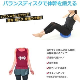 差し上げます！バランスディスク 体感鍛えてスタイルアップ 体幹エクササイズ バランス トレーニング シェイプアップの画像