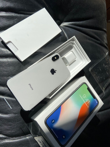 【本日23時まて】新品未使用　iPhone X SIMフリー Apple 64GB シルバー　スピード発送　格安SIMOK バッテリー100%