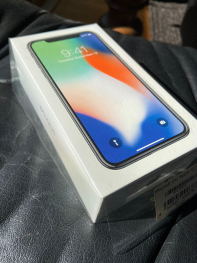 【本日23時まて】新品未使用　iPhone X SIMフリー Apple 64GB シルバー　スピード発送　格安SIMOK バッテリー