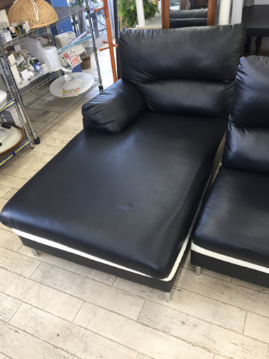 2/25  定価¥129,000  ３Pソファ（カウチ） ゆったり足を伸ばせます? 固めクッションで崩れにくい 座り心地good  別