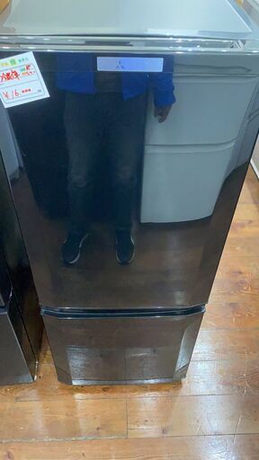 18年三菱電機 MITSUBISHI ELECTRIC MR-P15C-B [冷蔵庫 （146L・右開き） 2ドア サファイアブラック]