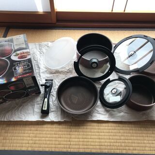 ダイヤモンドコートパン9点セット/Diamond coating Pots&Pans 9 Piece Setの画像