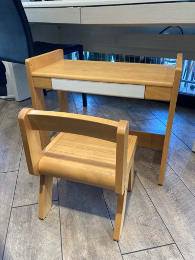 中古 キッズデスク\u0026チェア