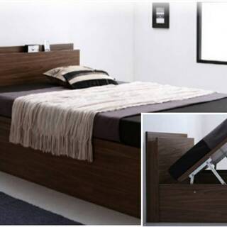 1454】シングル・大容量収納跳ね上げベッド（縦開きタイプ）WNBR